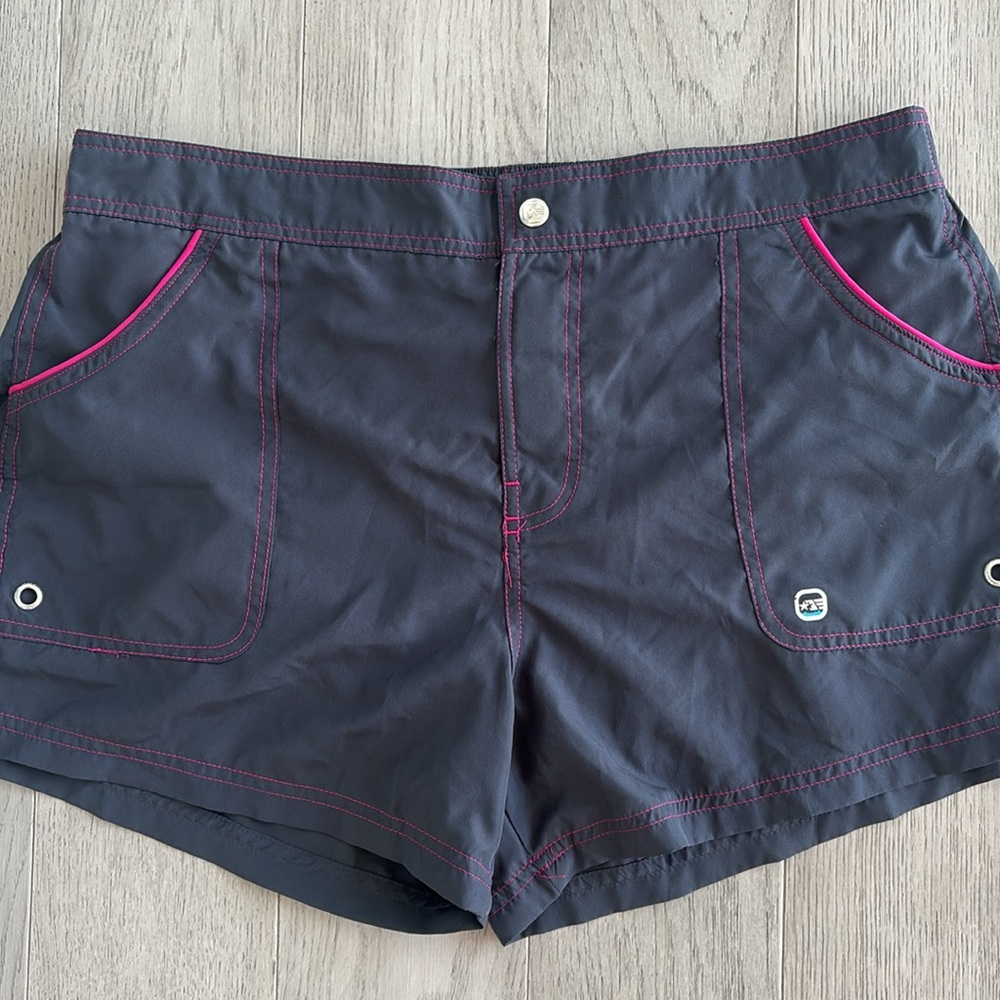 Free Country Gray Pink Activewear Shorts Size XL